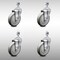 Service Caster 5 Inch SS Gray Polyurethane Wheel Swivel 1/2 Inch Threaded Stem Caster Set SCC SCC-SSTS20S514-PPUB-121315-4 - alternate 1